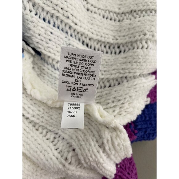 Maurices Cardigan Sweater Size XXL Open Front Striped Colorblock Cozy Knit NEW - Picture 7 of 9